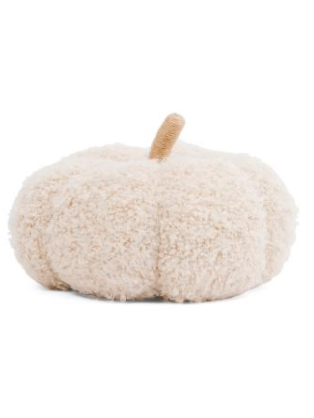 cupcakes & cashmere Cream Textured Plush Pumpkin Pillow